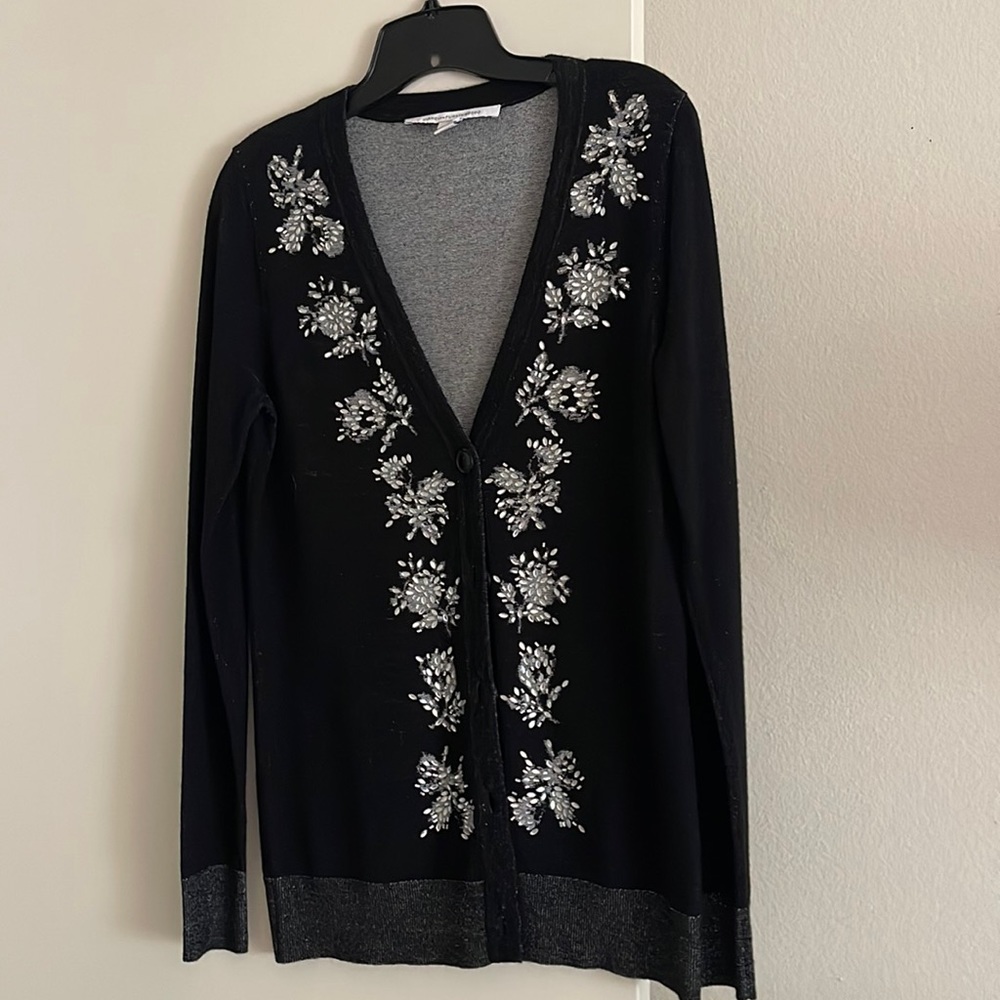 Diane Von Furstenberg crystal sweater